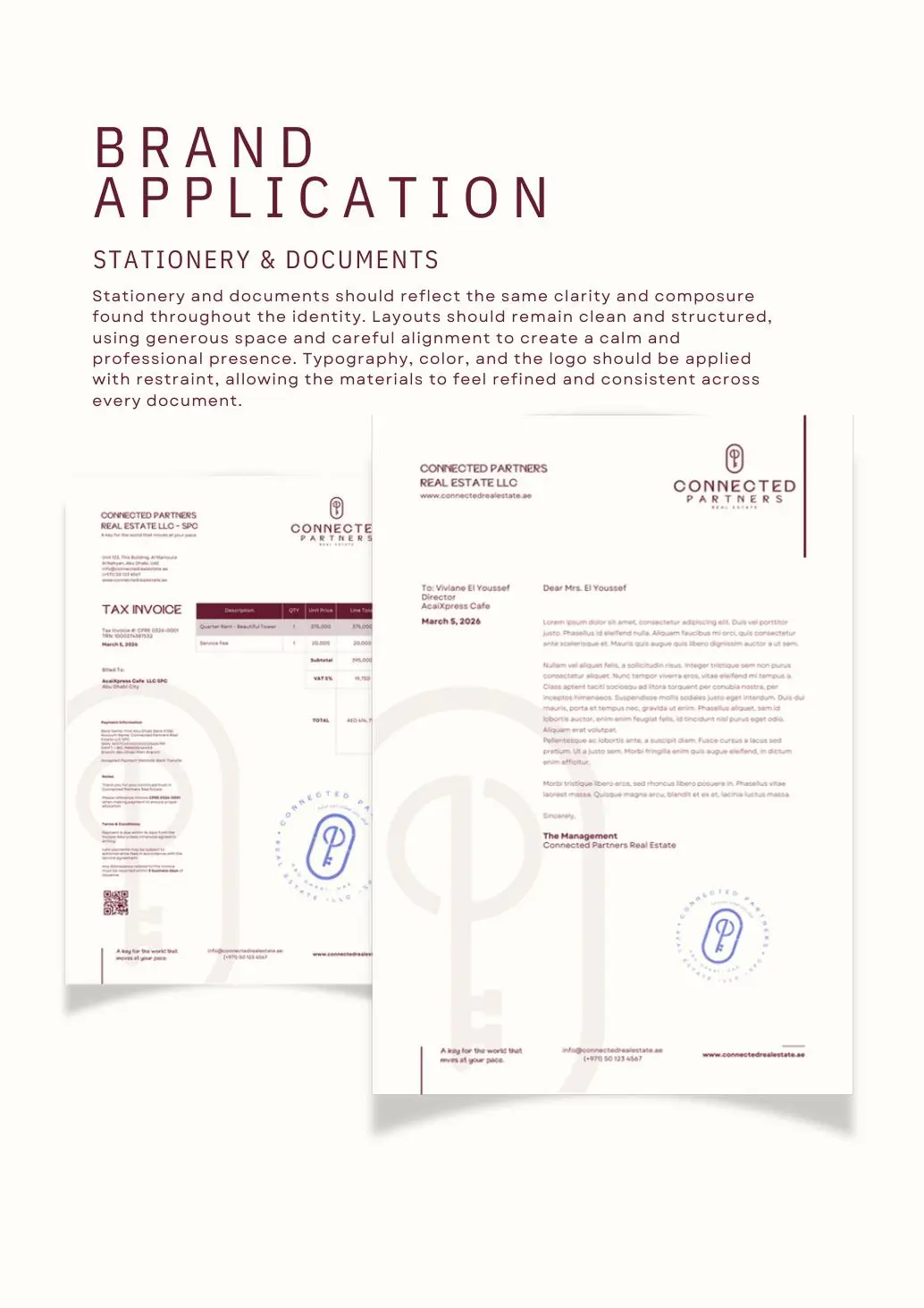 Connected Partners stationery