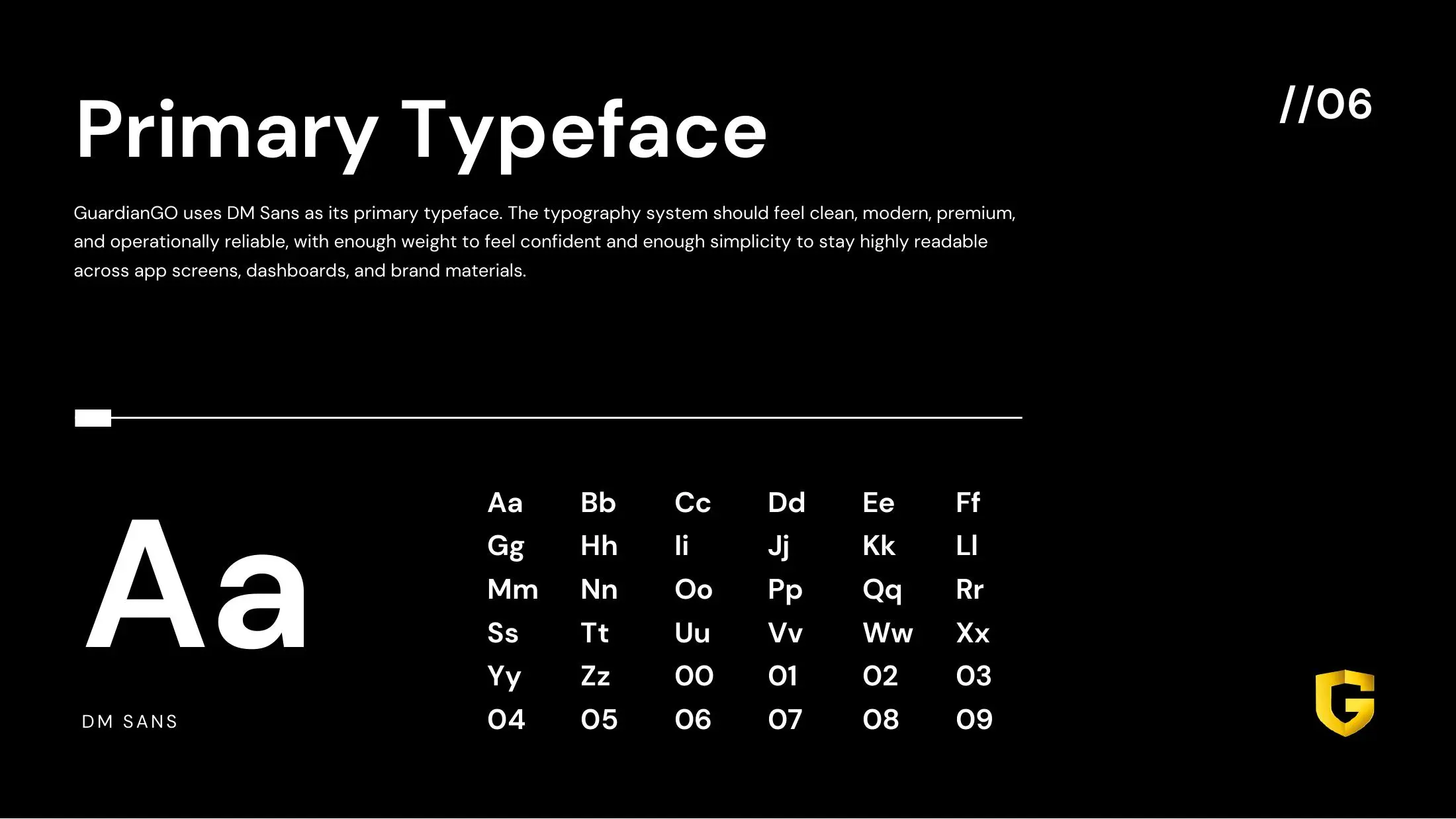 GuardianGo typography system