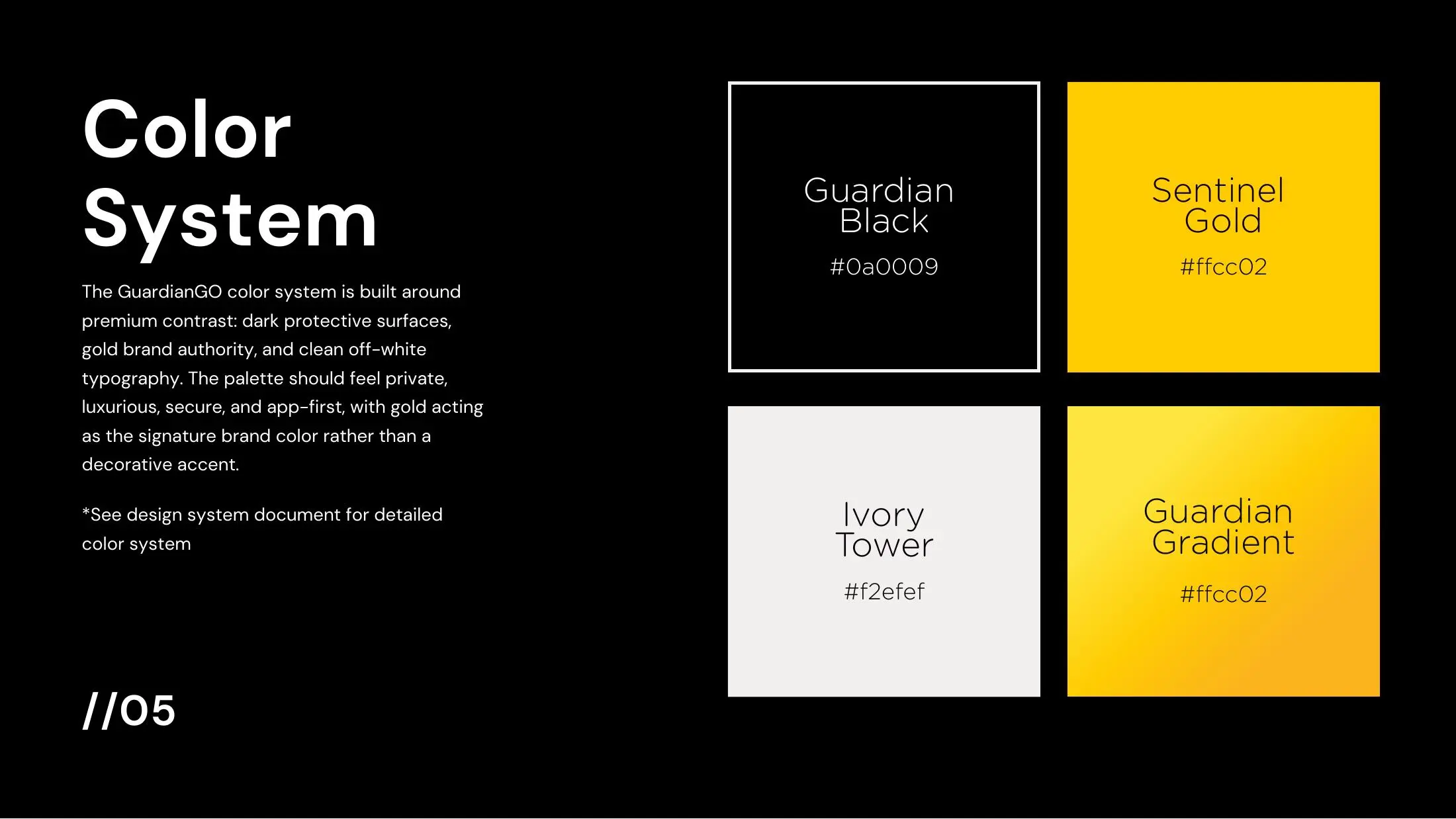 GuardianGo color system
