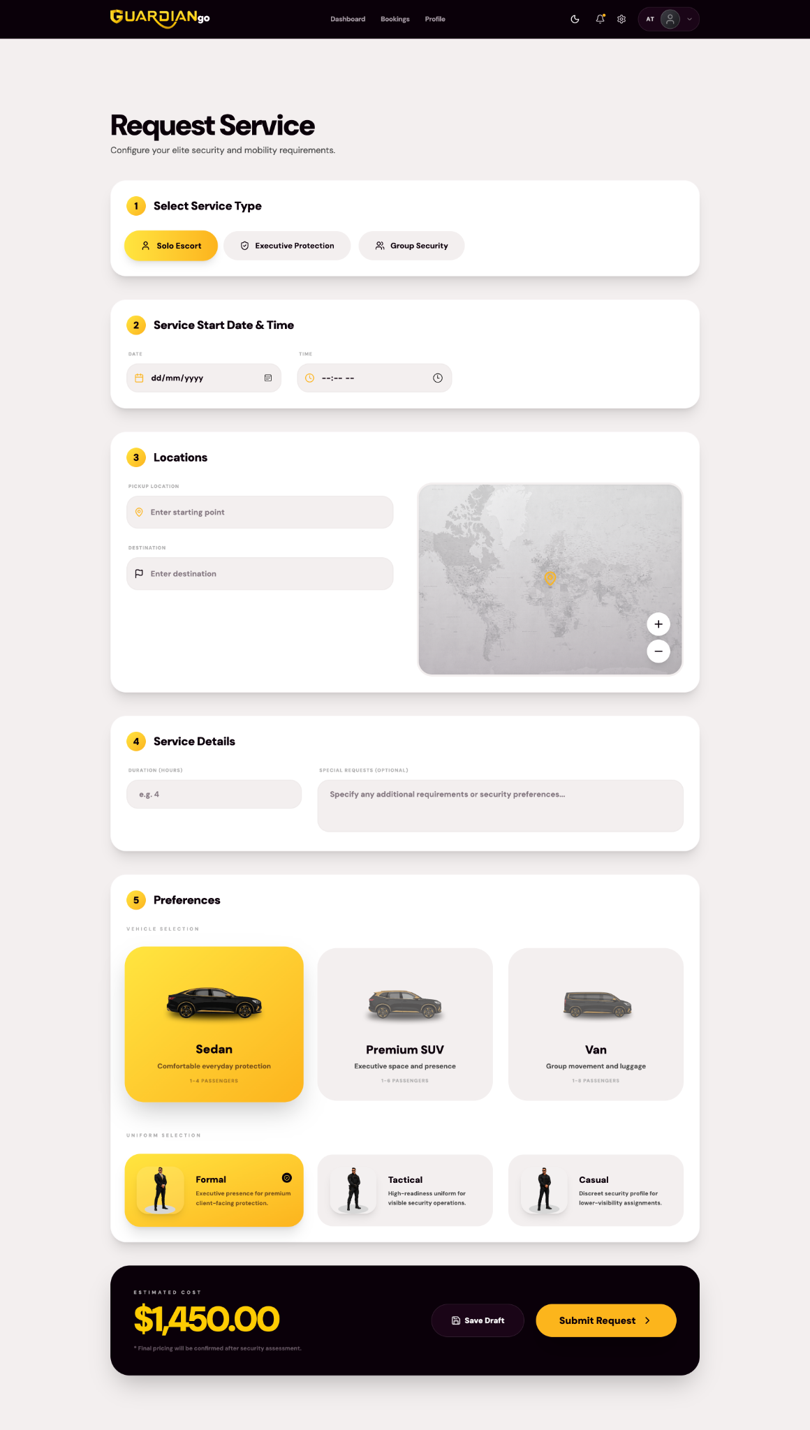 GuardianGo desktop request service workspace