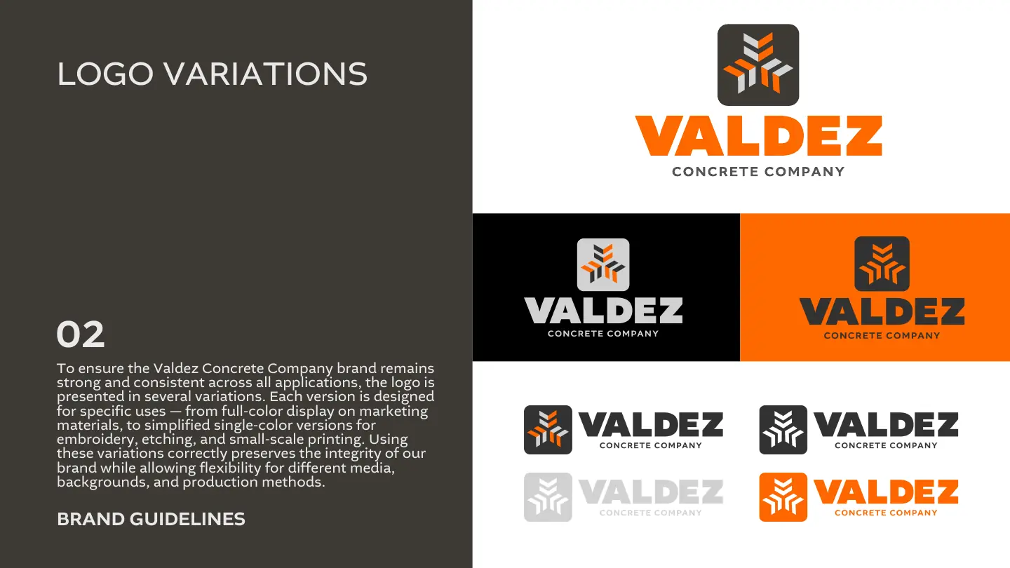 Valdez logo variations